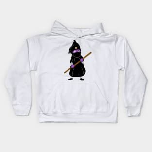 Nightshade Eggplant Vegetable Ninja Clan Kids Hoodie